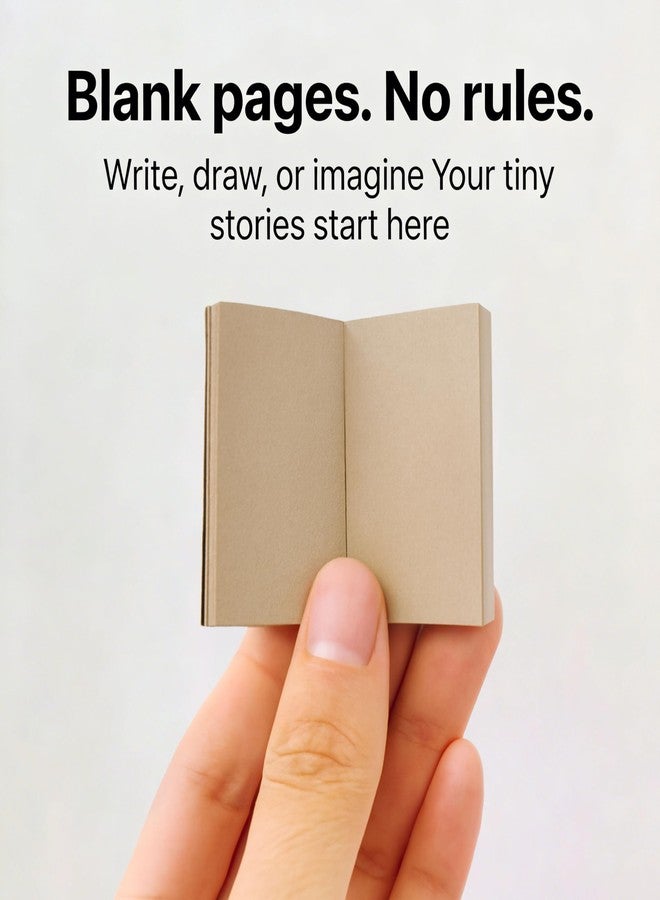 VDFZHL Mini Blank Book Set (10 Pack) with Wooden Box - Tiny Flip Books for Journaling, Drawing, Dollhouse Decor & Creative Gifts - Image 3